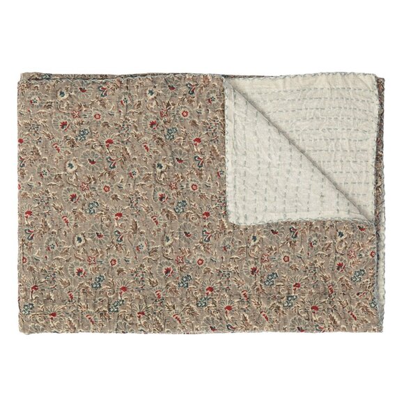 Taj Hotel Home Decor Kantha Cotton Throw | 1-Piece | Multicolor | 50"x70" - Picture 1 of 3